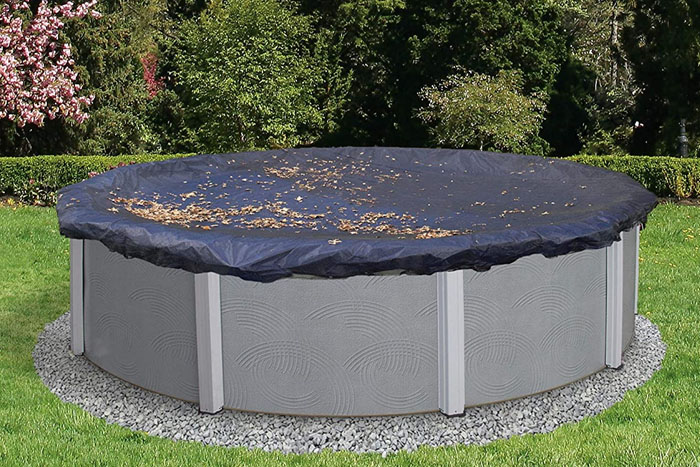 blue wave round leaf net pool cover (photo)